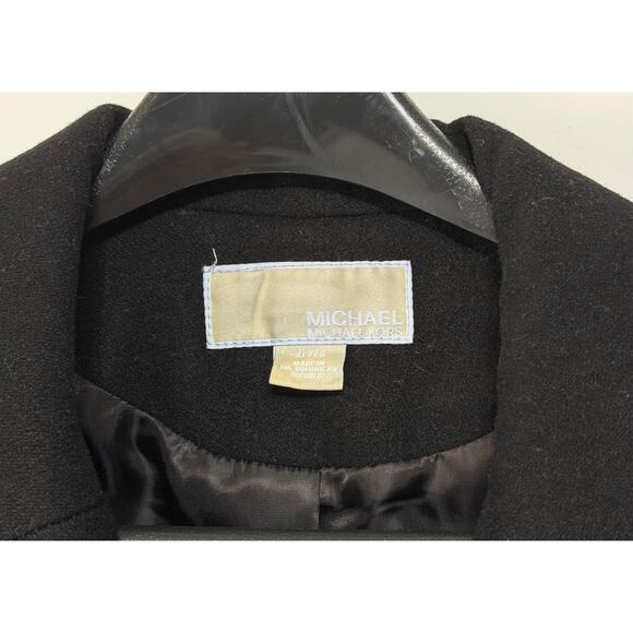 Michael Kors Women’s Double Breasted Black Pea Coat sz XL Career Office Business - Picture 3 of 4